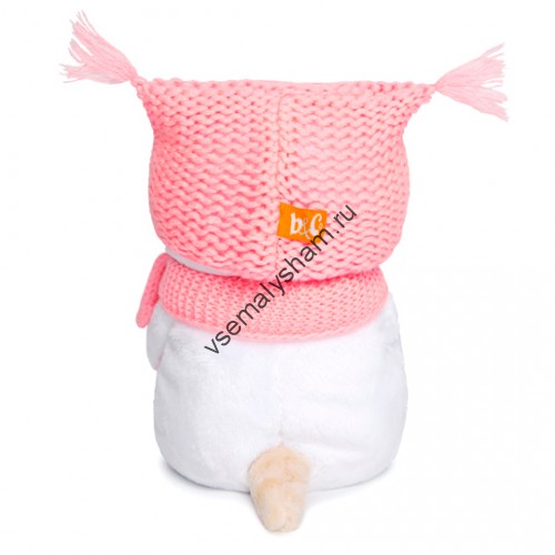 Мягкая игрушка Basik&Co Кошка Ли-Ли baby в шапке "Сова" 20 см