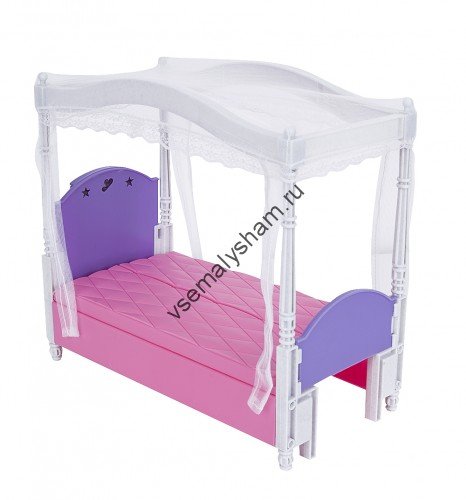 Мебель для куклы S+S Toys кровать с постельным бельем ES-SR2026