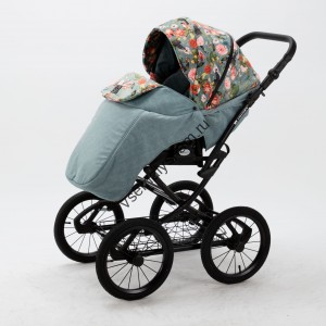 Коляска 3 в 1 Adamex Porto Retro Flowers